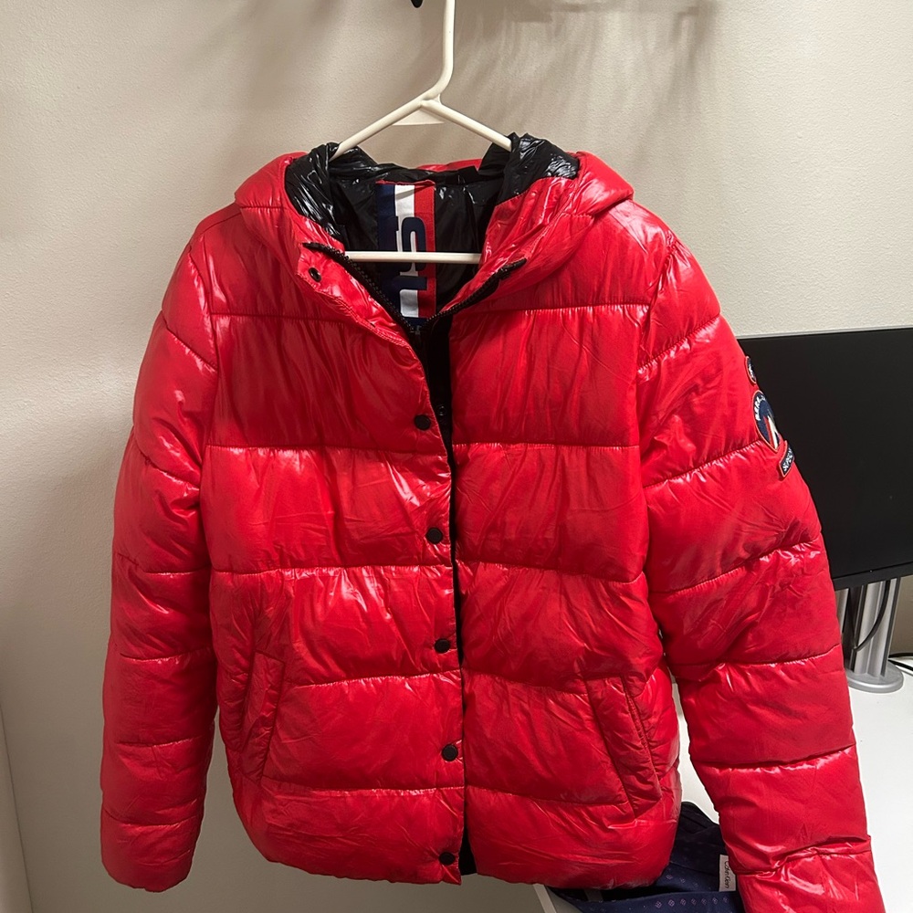 Superdry Vibrant Red Puffer Jacket